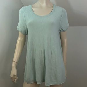 Anthropologie Moth Top Button Up Back Mint Green